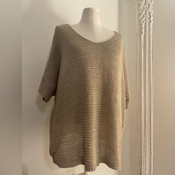 *NWT* New Directions Curvy Knit Top in Light Brown | Size 3X - Picture 3 of 9